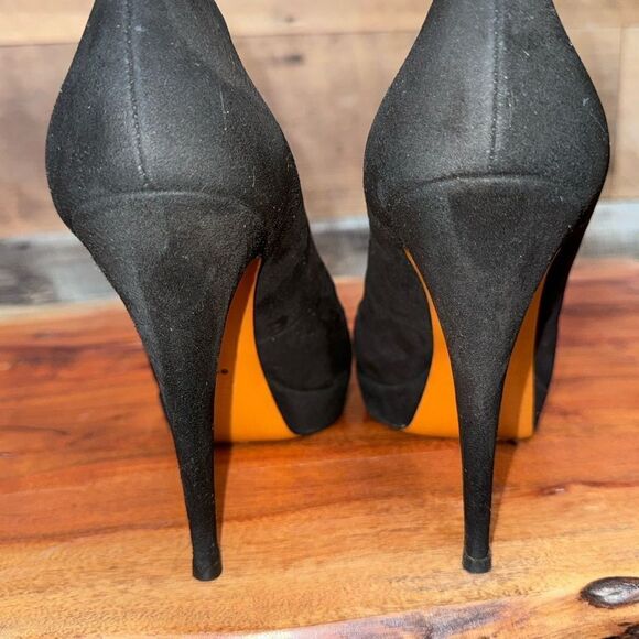 GUCCI Black Suede Platform Pumps sz 41 EUC - Picture 3 of 6